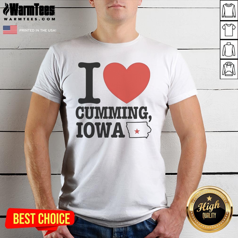 Pretty I Heart Cumming Iowa Shirt on Classic Shirt Pretty I Heart Cumming Iowa Shirt shown as a classic shirt preview