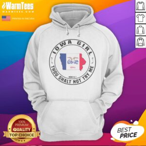 Pretty Iowa Girl Thou Shalt Not Try Me Mood 24 7 Iowa State Outline hoodie in a cozy setting