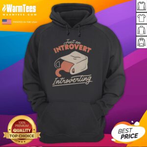 Pretty Just An Introvert Introverting Cat In A Bag hoodie featuring a cozy pullover design with cat graphic