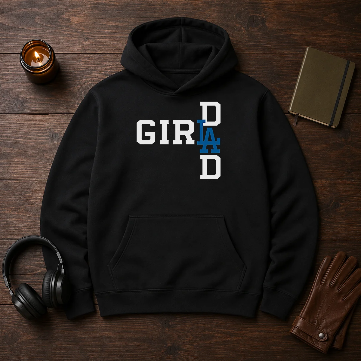 Pretty Los Angeles Dodgers LA Girl Dad Hoodie