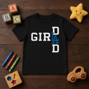 Pretty Los Angeles Dodgers LA Girl Dad Kids T-Shirt