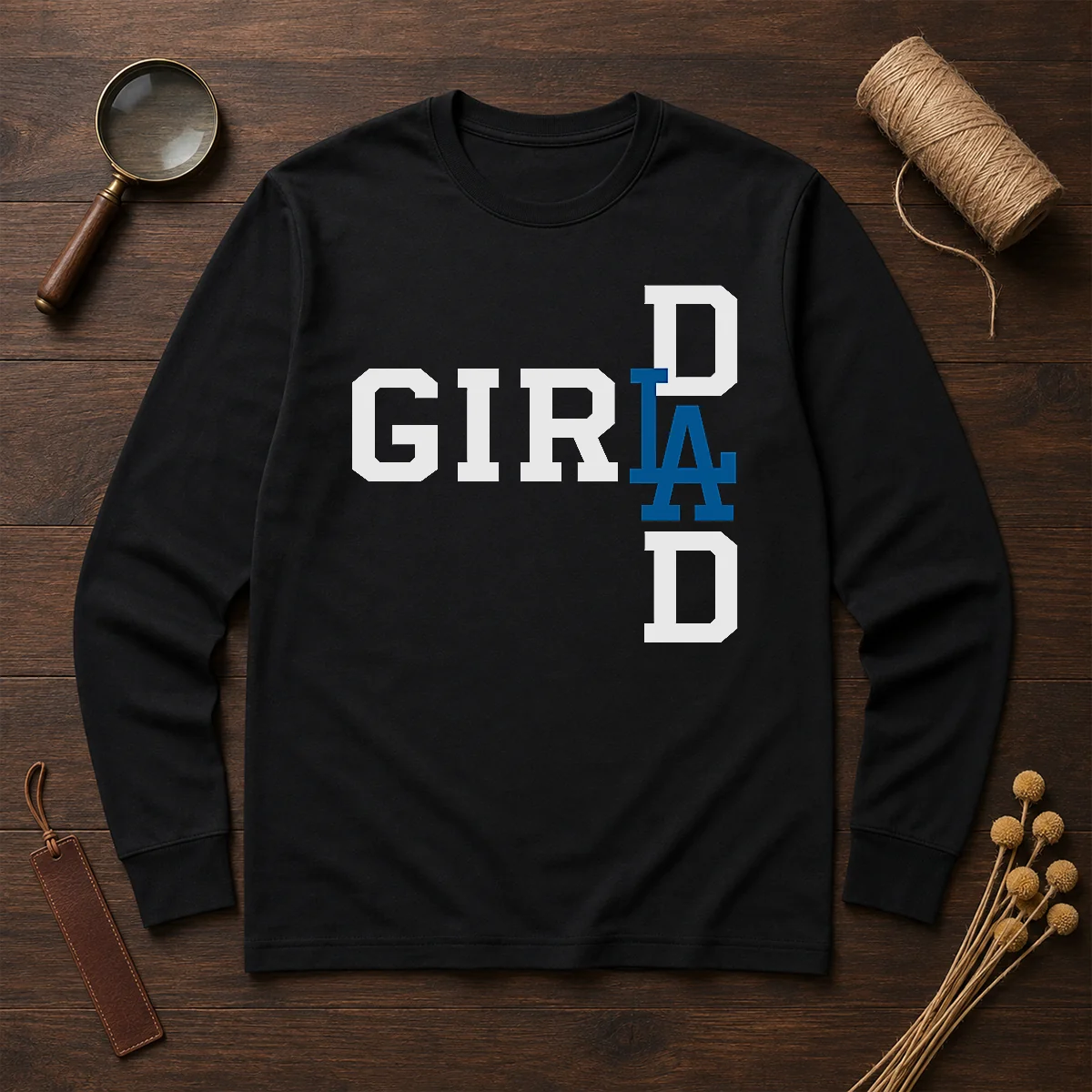 Pretty Los Angeles Dodgers LA Girl Dad Long Sleeve Shirt