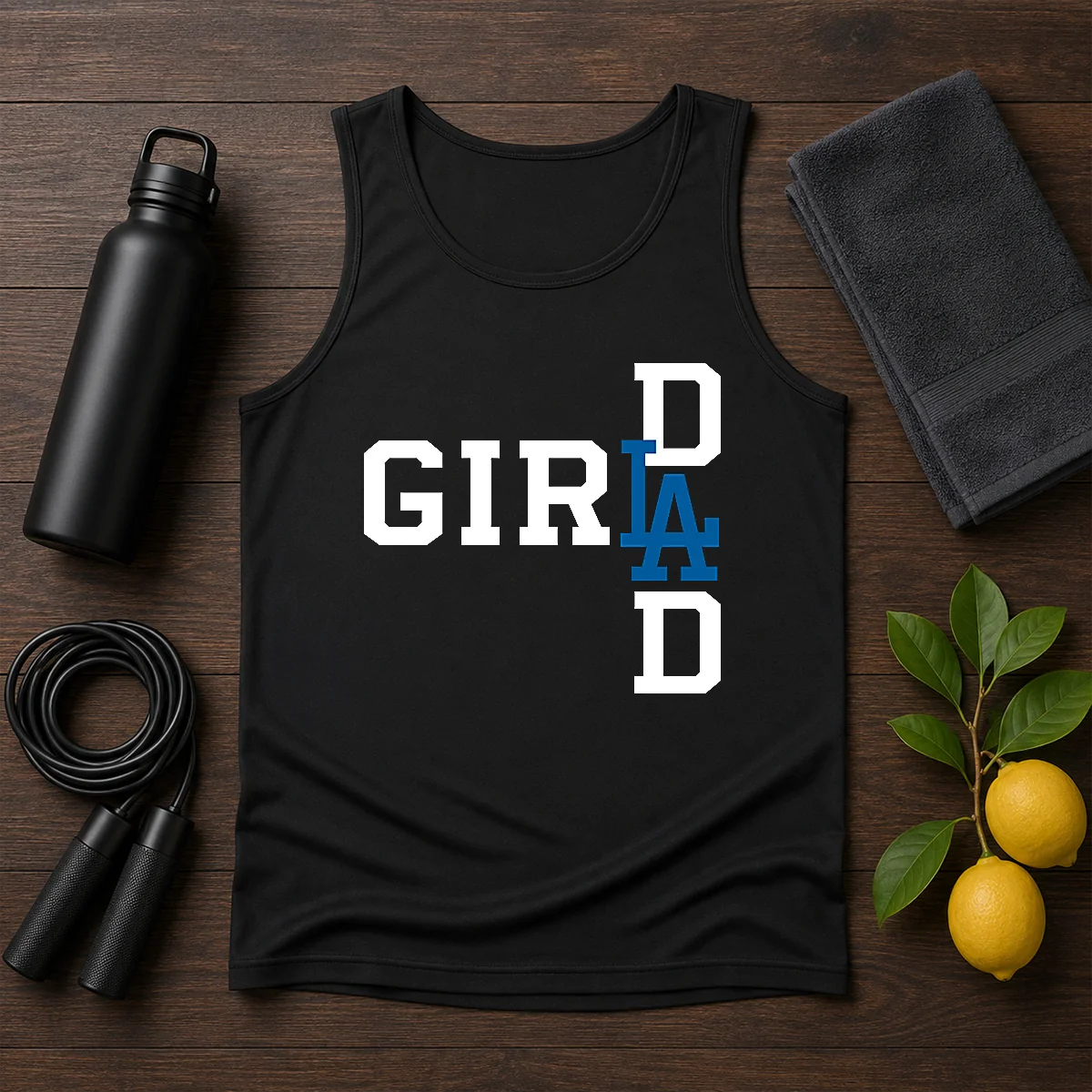 Pretty Los Angeles Dodgers LA Girl Dad Tank Top