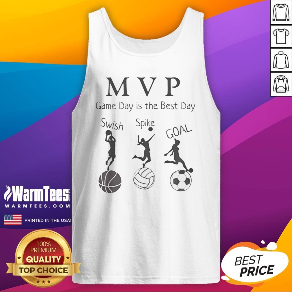Pretty MVP Game Day Is The Best Day Swish Spike Coal Shirt on Tank Top Pretty MVP Game Day Is The Best Day Swish Spike Coal Shirt shown as a tank top preview