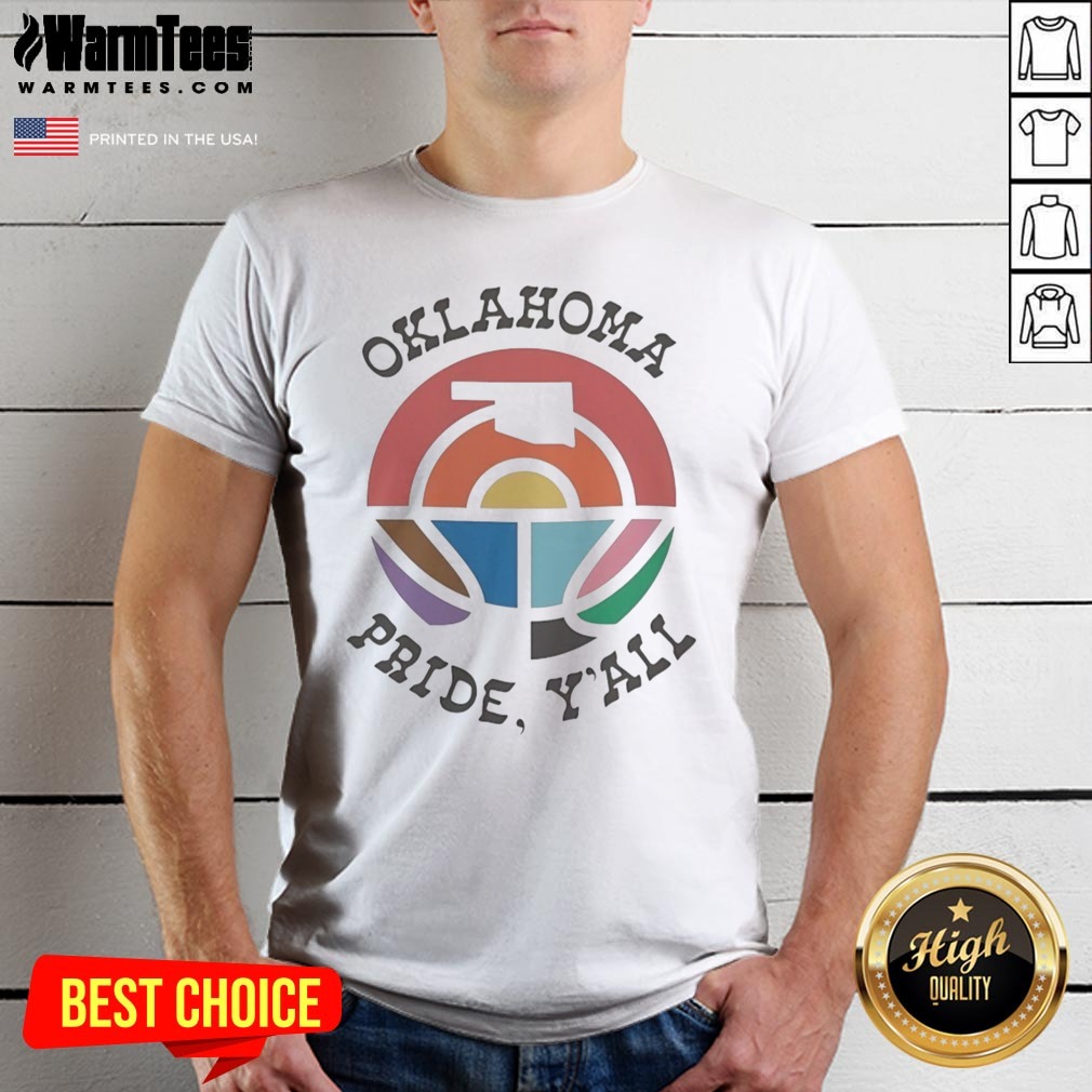 Pretty Oklahoma Pride Y'All Happy Pride Month shirt on Classic Shirt Pretty Oklahoma Pride Y'All Happy Pride Month shirt shown as a classic shirt preview