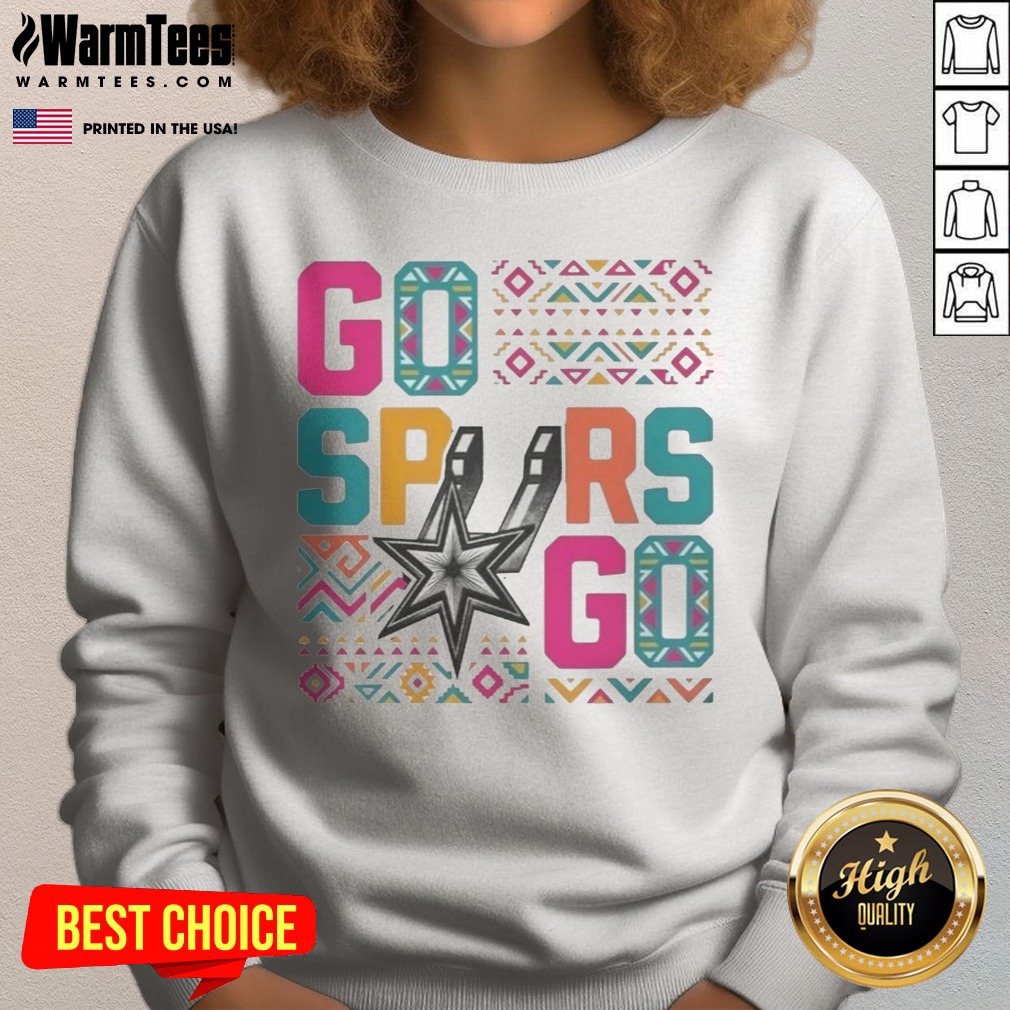San Antonio Spurs Go Spurs Go Logo Basketball Team NBA Graphic Shirt on Sweatshirt San Antonio Spurs Go Spurs Go Logo Basketball Team NBA Graphic Shirt shown as a sweatshirt preview
