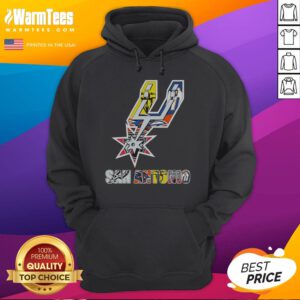 San Antonio Spurs Logos With Sports Team hoodie featuring vibrant team graphics