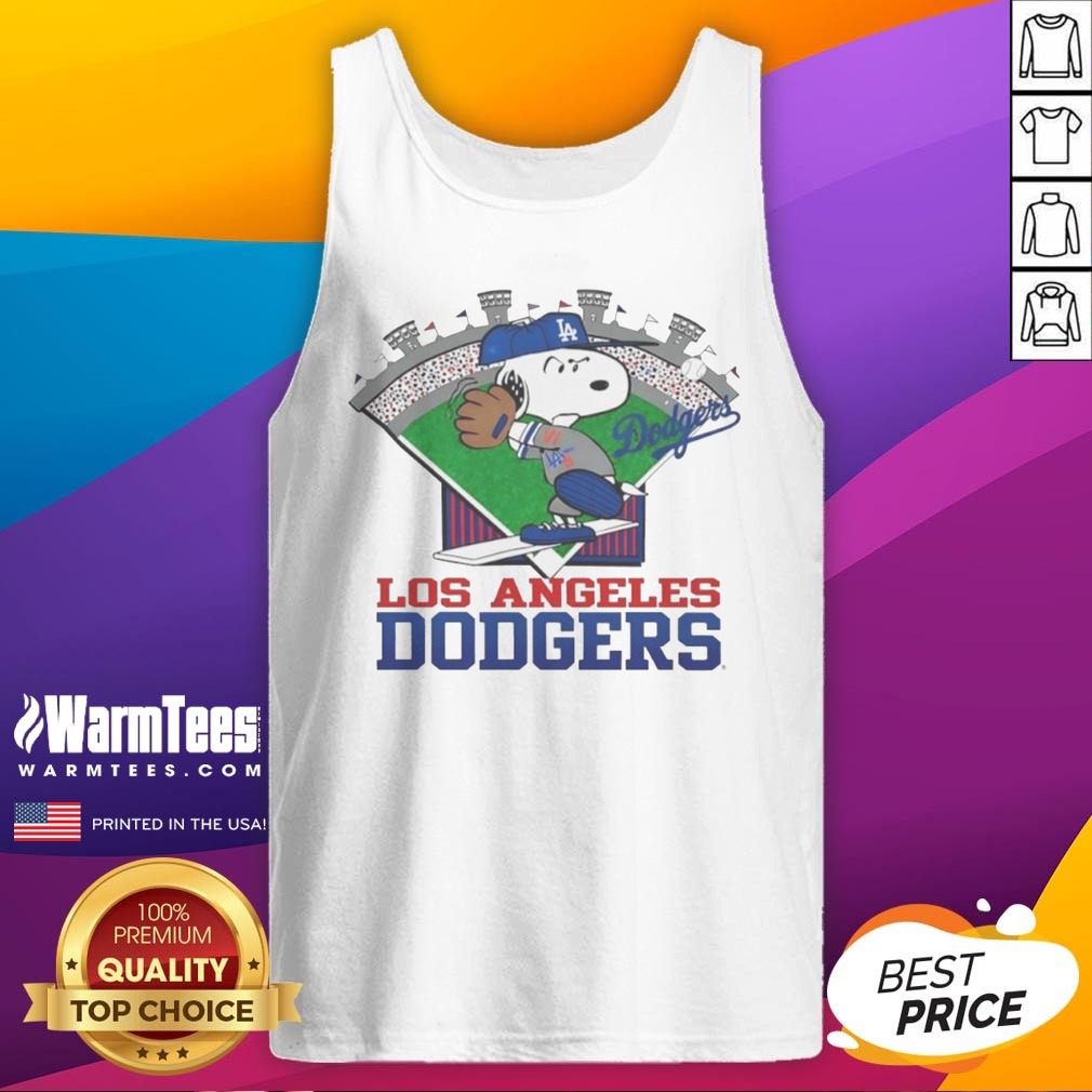 Snoopy Los Angeles Dodgers MLB Stadium Shirt on Tank Top Snoopy Los Angeles Dodgers MLB Stadium Shirt shown as a tank top preview