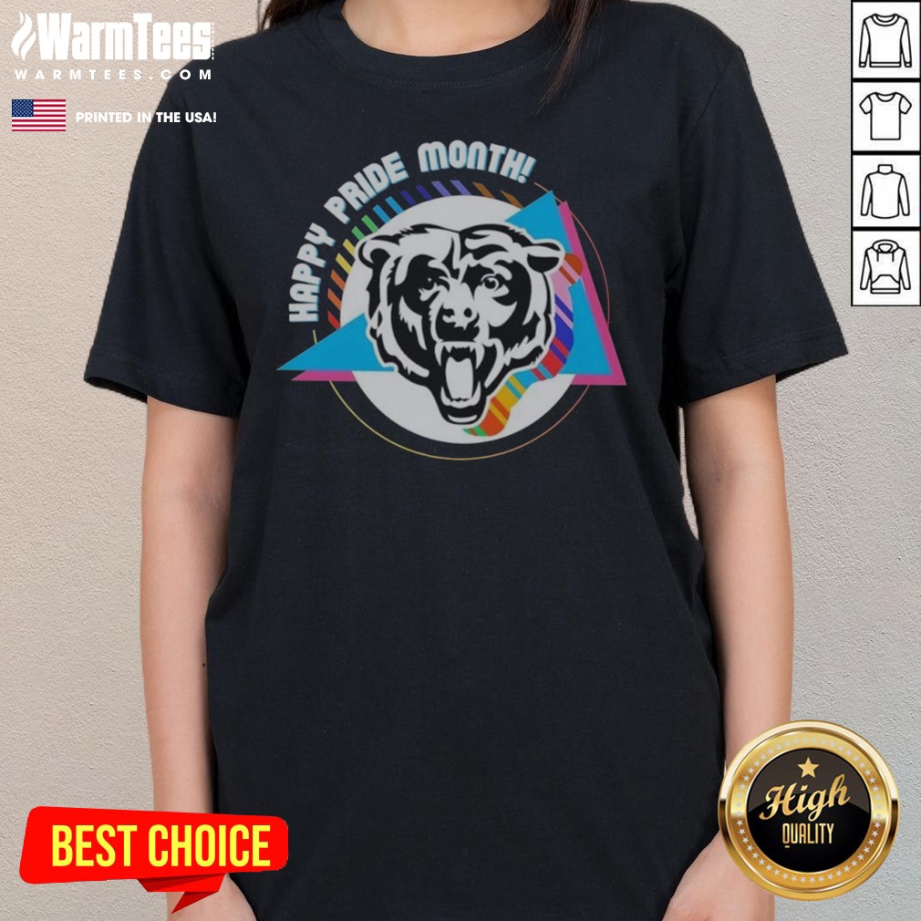 Top Chicago Bears Happy Pride Month Logo Shirt on Ladies Shirt Top Chicago Bears Happy Pride Month Logo Shirt shown as a ladies shirt preview