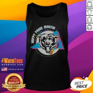 Top Chicago Bears Happy Pride Month Logo tank top featuring vibrant colors and a unique design
