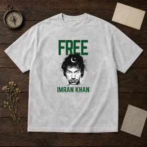 Top Free Imran Khan Cricket Washed T Shirt in soft cotton fabric with a vintage washed look