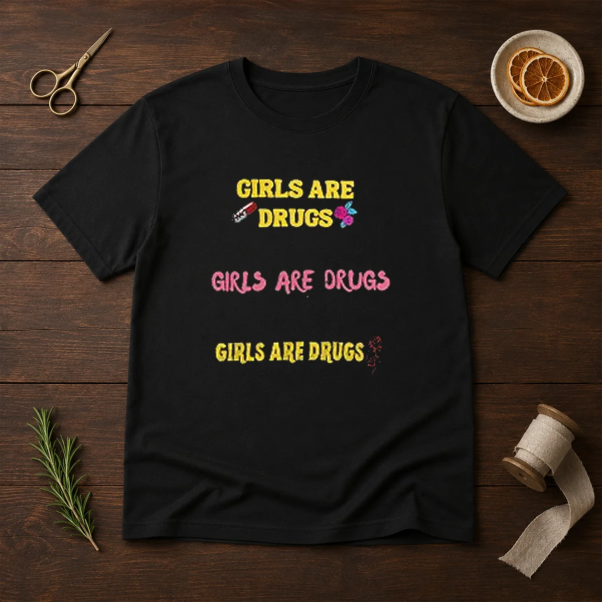 Top Girls Are Drugs Sticker Set Shirt Top Girls Are Drugs Sticker Set Shirt
