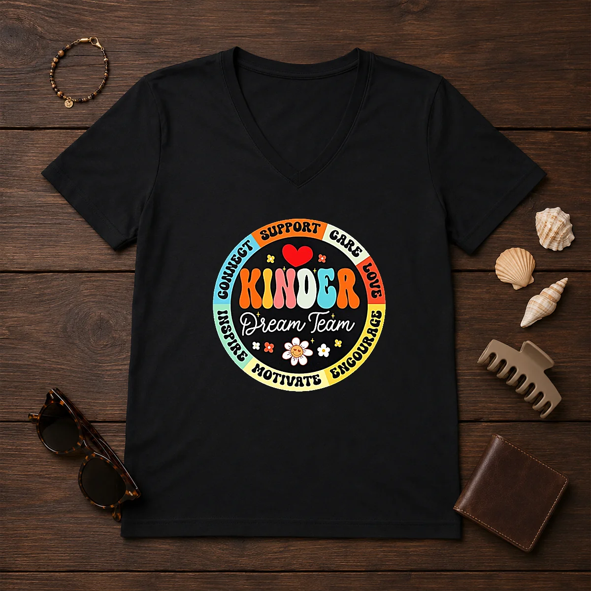 Top Kinder Dream Team V-Neck Shirt Top Kinder Dream Team V-Neck Shirt