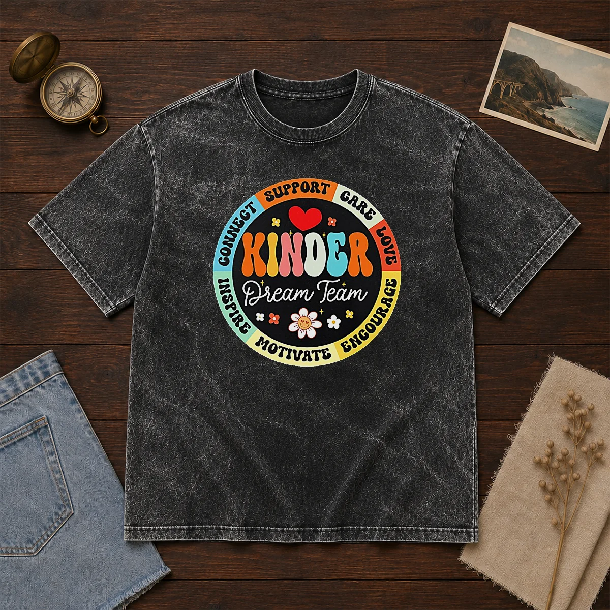 Top Kinder Dream Team Washed T-Shirt