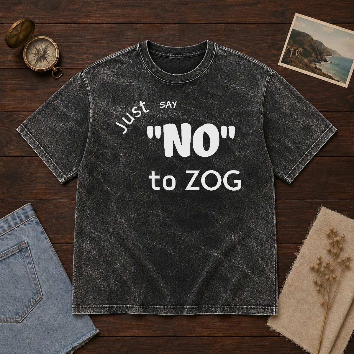 Top Randy Weaver Just Say No To Zog Washed T-Shirt