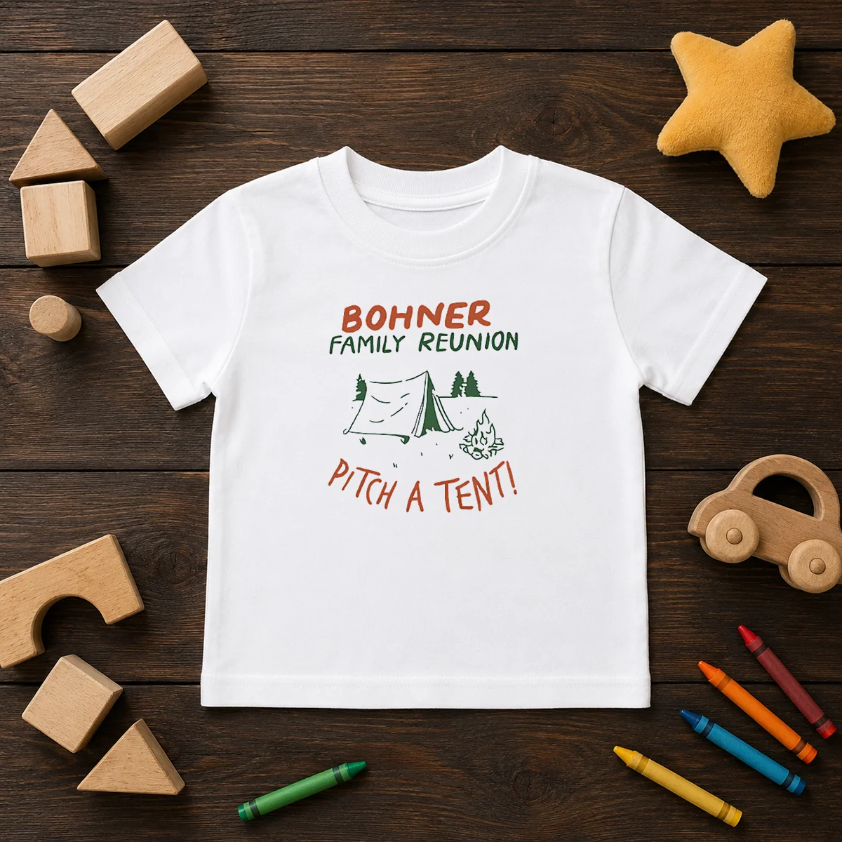 Awesome Bohner Family Reunion Pitch A Tent Camping Kids T-Shirt