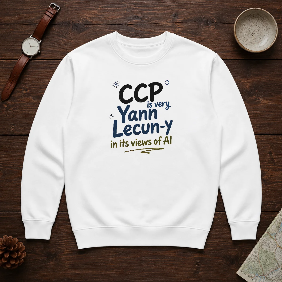 Awesome CCP Is Very Yann Lecun Y In Its Views Of AI Sweater in cozy knit fabric with ribbed cuffs and neckline