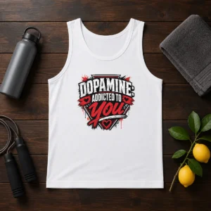 Awesome Dopamine Addicted To You Streetwear Typography Tank Top
