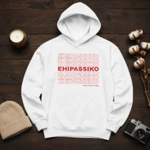 Awesome Ehipassiko Have A Nice Day Buddhism Pali Hoodie in charcoal gray with front pouch pocket and adjustable hood