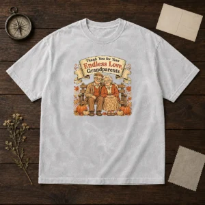 Awesome Grandparents Day Vintage Gratitude Family Washed T-Shirt