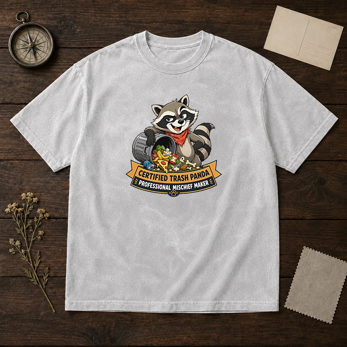 Awesome Jimothy Trash Panda Funny Humor Vector Washed T-Shirt