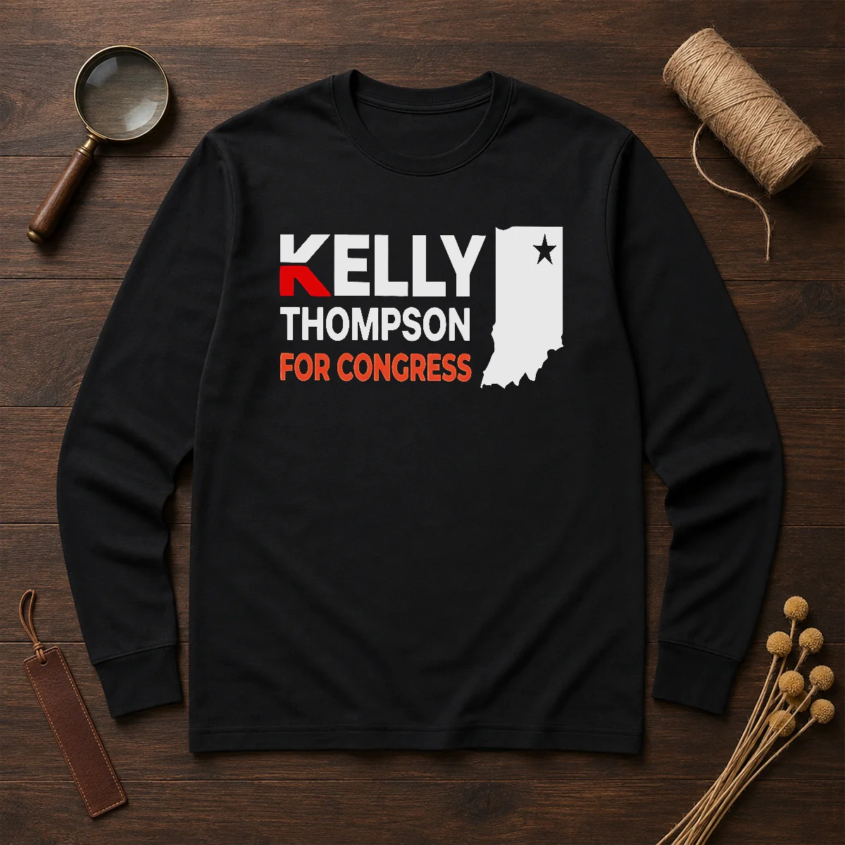 Awesome Kelly Thompson For Congress Long Sleeve Shirt