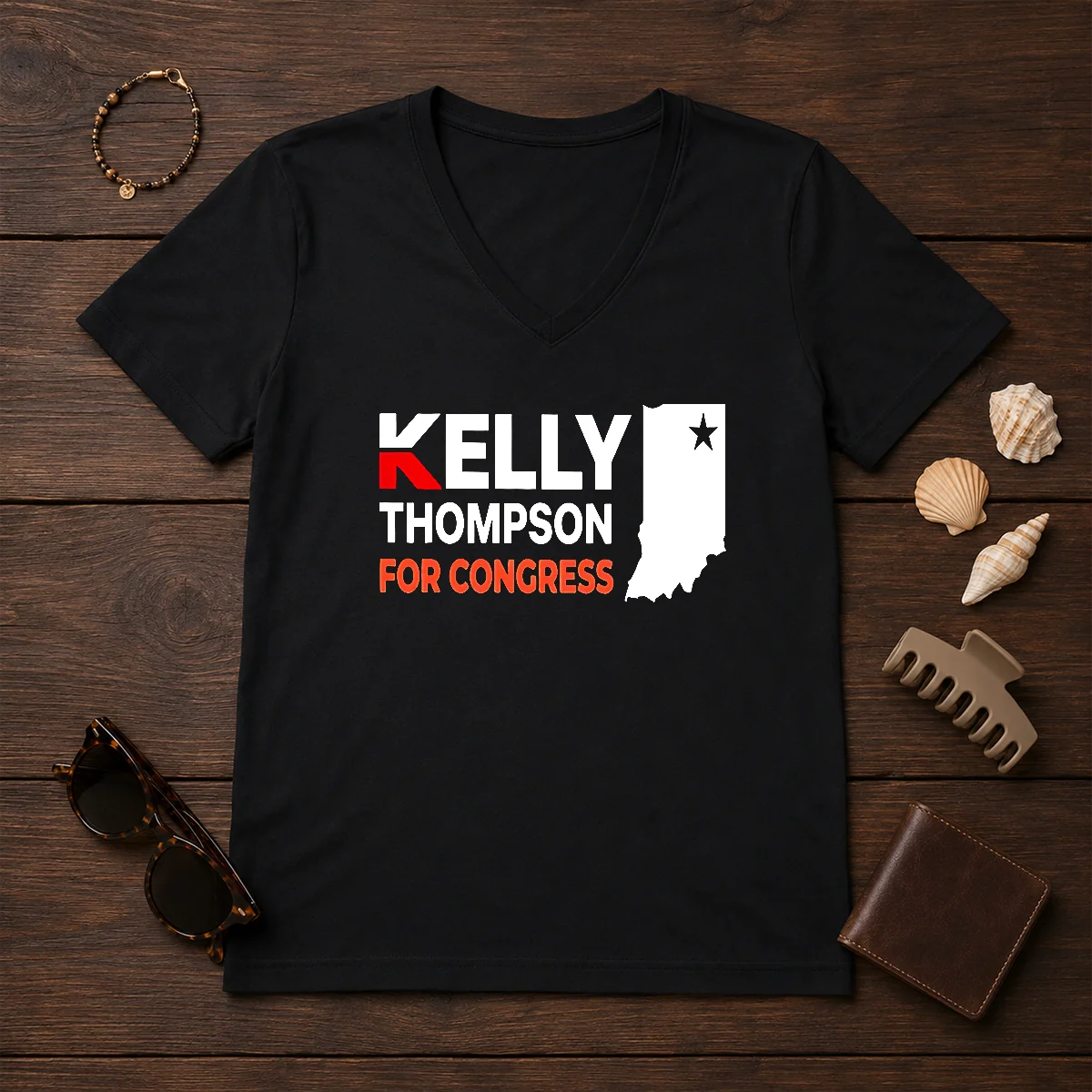 Awesome Kelly Thompson For Congress V-Neck Shirt Awesome Kelly Thompson For Congress V-Neck Shirt