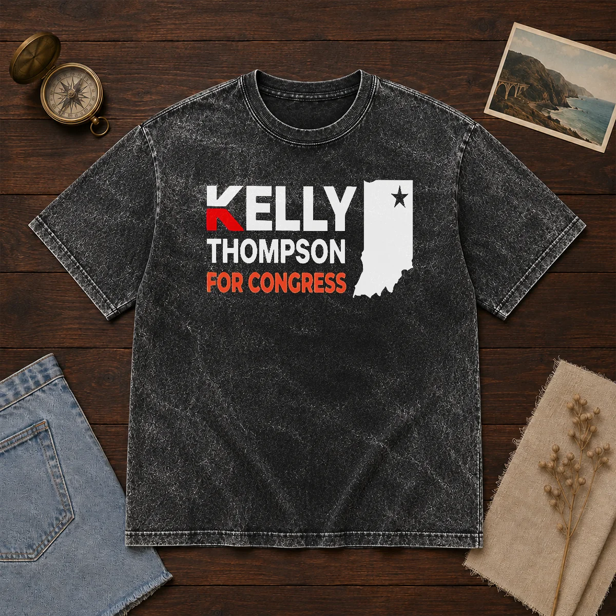 Awesome Kelly Thompson For Congress Washed T-Shirt