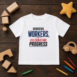Awesome Labour Day Celebration Honoring Workers Minimalist Kids T-Shirt