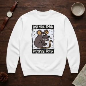 Awesome Mouse Eating Cheese Una Vez Rata Siempre Rata Rat Funny Sweater