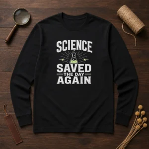 Awesome Science Saved The Day Again Geek Long Sleeve Shirt