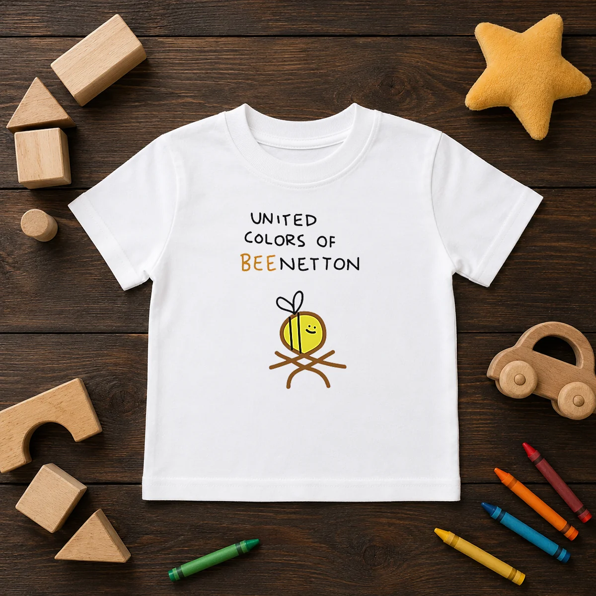 Awesome United Colors Of Bee Netton Bee Logo Kids T-Shirt