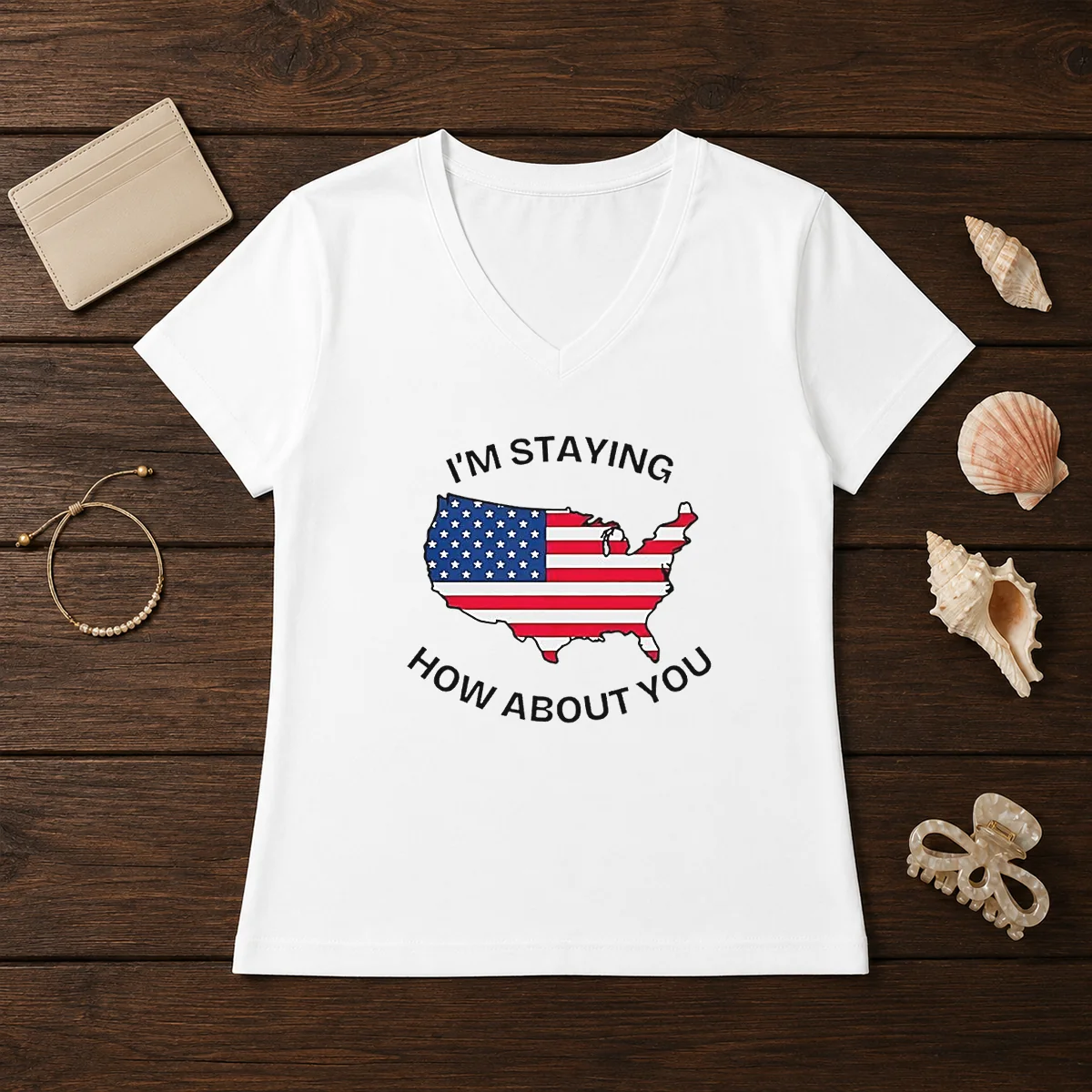 Awesome United States I'M Staying How V-Neck Shirt Awesome United States I'M Staying How V-Neck Shirt