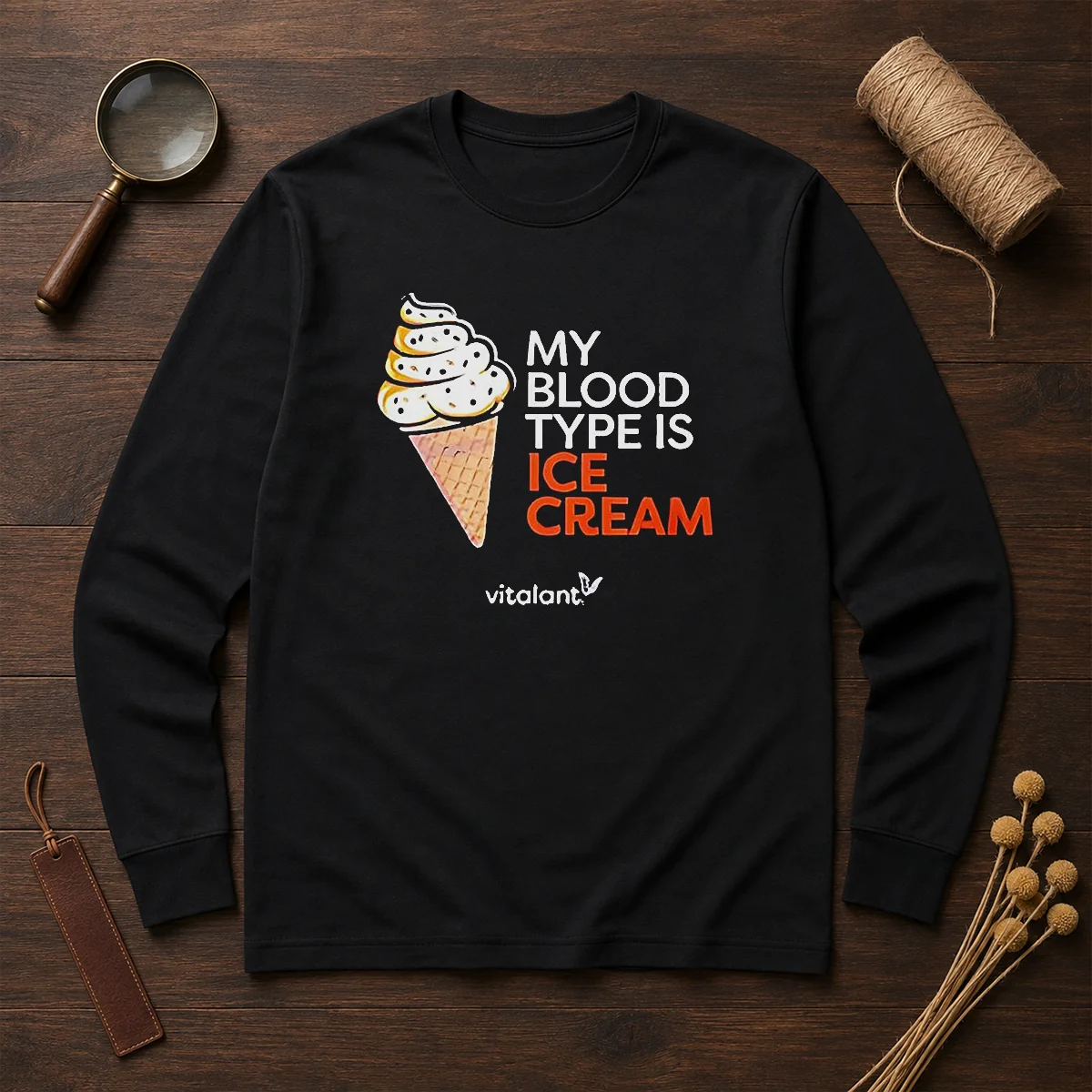 Awesome Vitalant My Blood Type Is ICE Cream Long Sleeve Shirt
