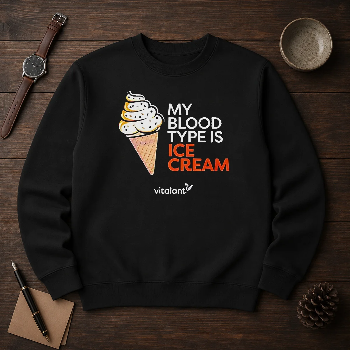 Awesome Vitalant My Blood Type Is ICE Cream Sweater