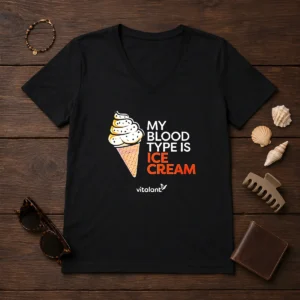Awesome Vitalant My Blood Type Is ICE Cream V-Neck Shirt