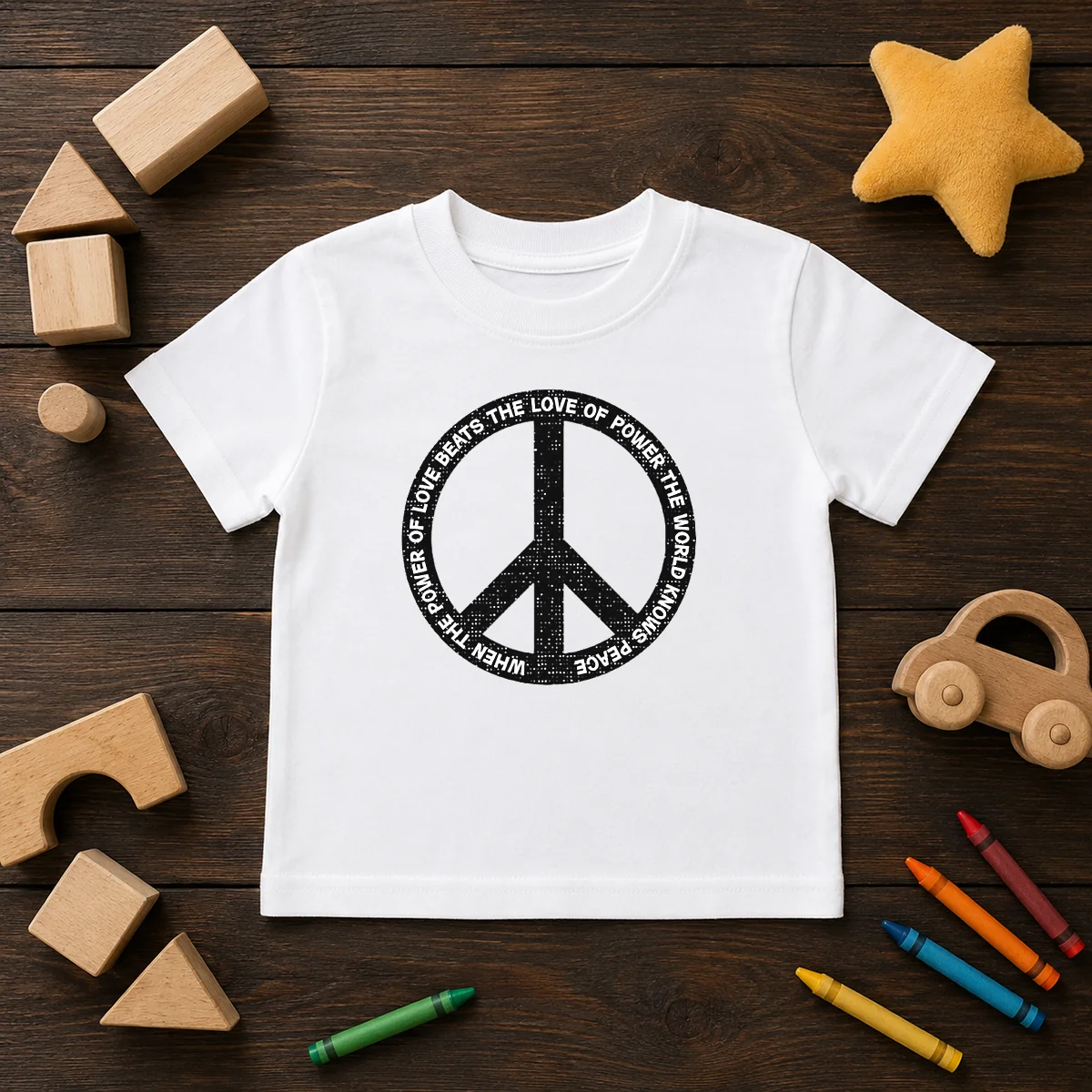 Awesome When The Power Love Beats The Love Of Power Kids T-Shirt
