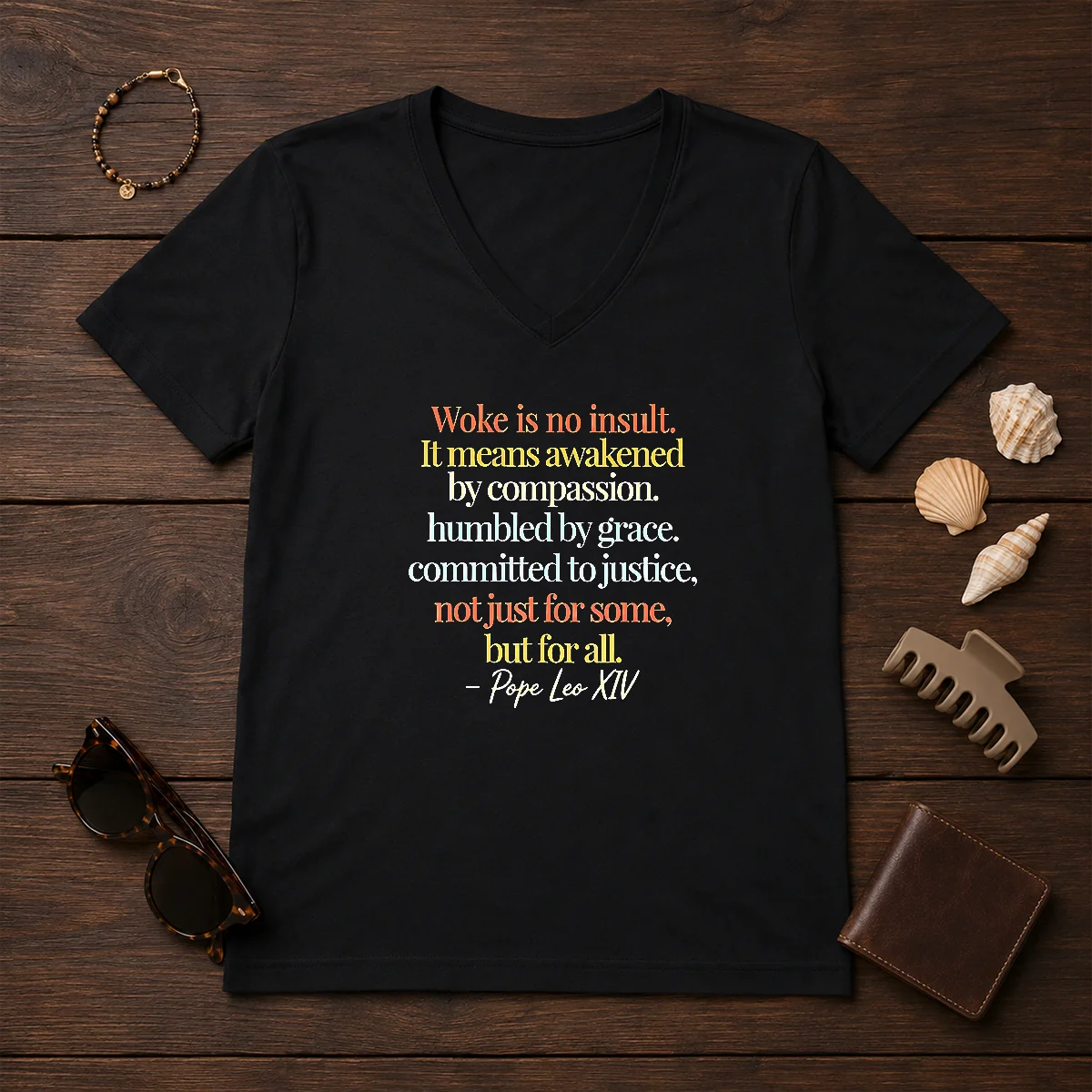 Awesome Woke Is No Insult Pope V-Neck Shirt Awesome Woke Is No Insult Pope V-Neck Shirt
