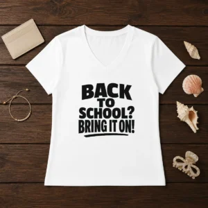 Funny Back To School Proud Silhouette V-Neck Shirt