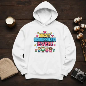 Funny Best Grandparents Ever Pixel For Family Love Hoodie