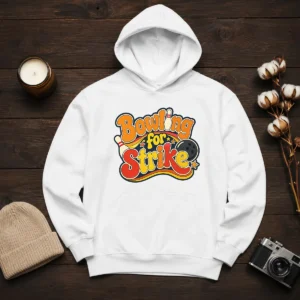 Funny Bowling For Strike Groovy Retro Hoodie