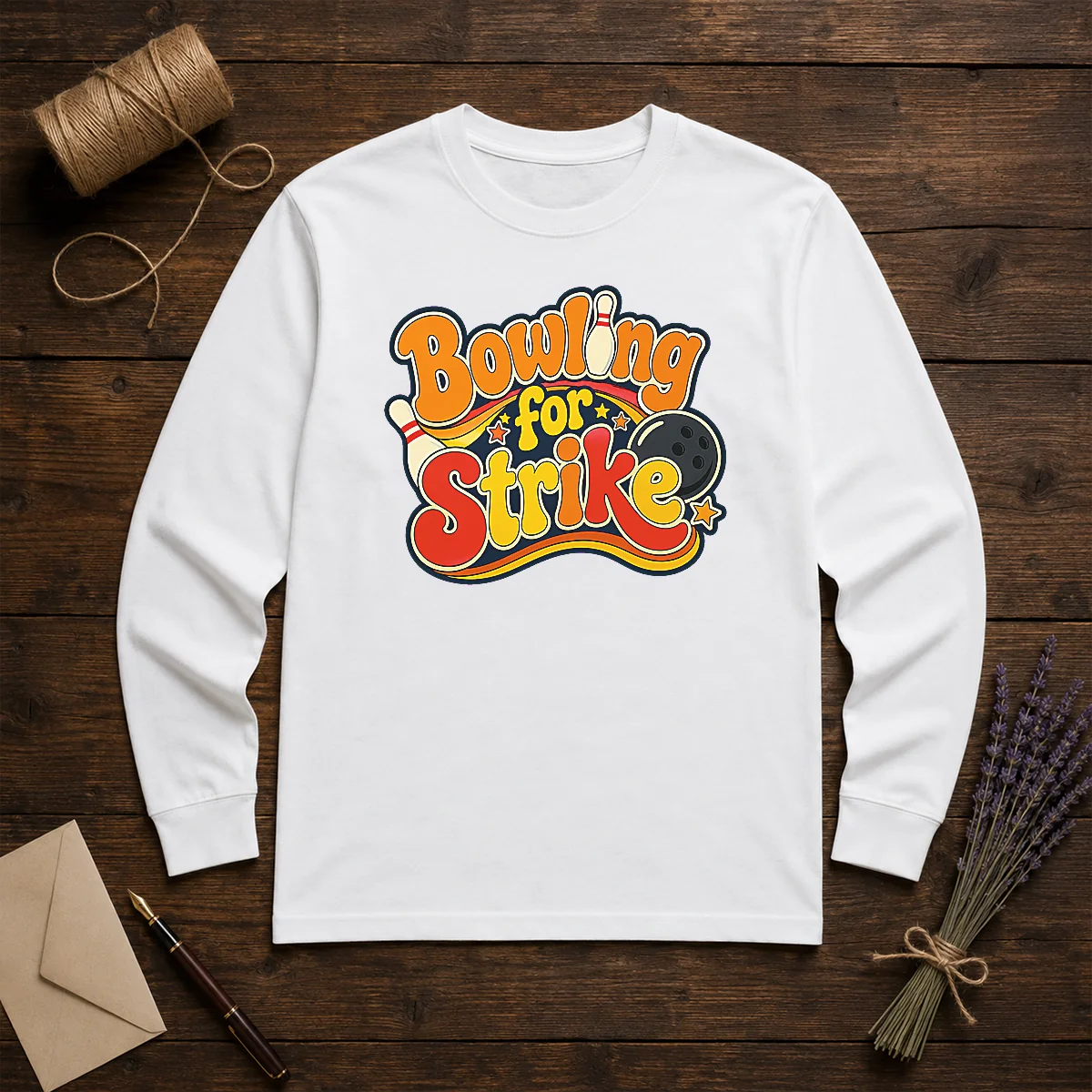 Funny Bowling For Strike Groovy Retro Shirt - Image 5