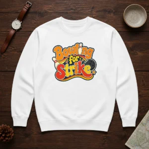 Funny Bowling For Strike Groovy Retro Sweater