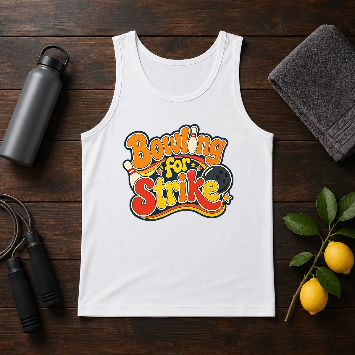 Funny Bowling For Strike Groovy Retro Shirt - Image 3