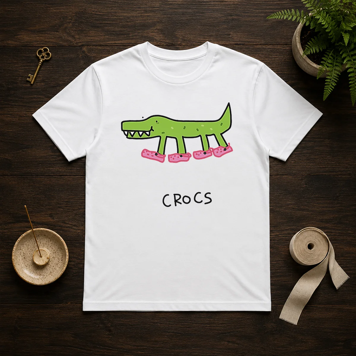 Funny Crocs Crocodile Wearing Pink Shoes Shirt Funny Crocs Crocodile Wearing Pink Shoes Shirt