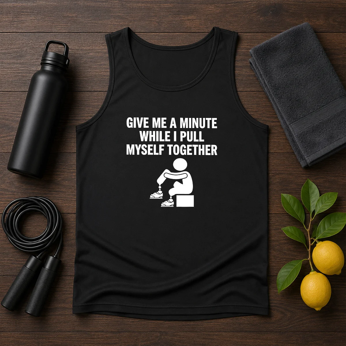 Funny Give Me A Minute While I Pull Myself Together Tank Top