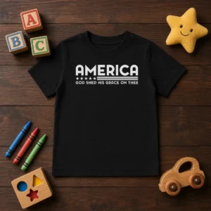 Funny God Shed His Grace On Thee Kids T-Shirt