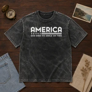 Funny God Shed His Grace On Thee Washed T-Shirt