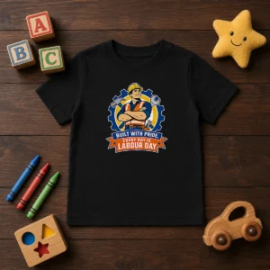 Funny Labour Day Proud Worker Vector Shirt For Hardworking Fans Kids T-Shirt