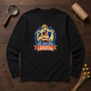 Funny Labour Day Proud Worker Vector Shirt For Hardworking Fans Long Sleeve Shirt
